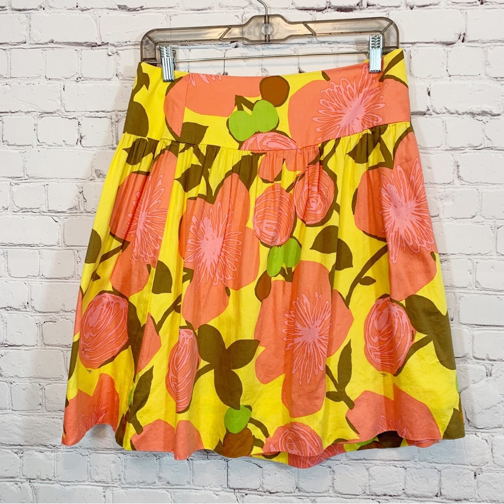 Trina Turk floral yellow skirt